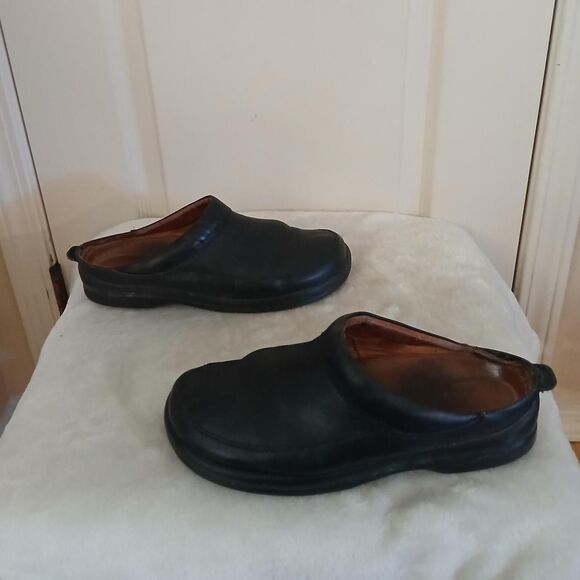 Birkenstock Footprints Ashby Black Leather Slip On Clogs EU 42 Grunge Preppy main image 6